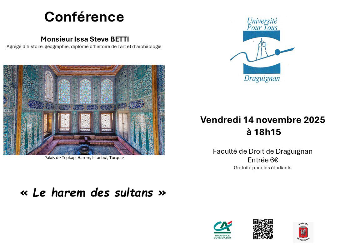 Conférence UPT « Le harem des sultans »