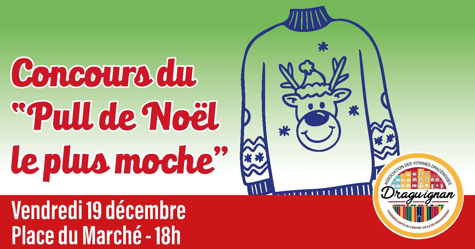 Les Vitrines dracénoises - Concours de pull de Noël le plus moche